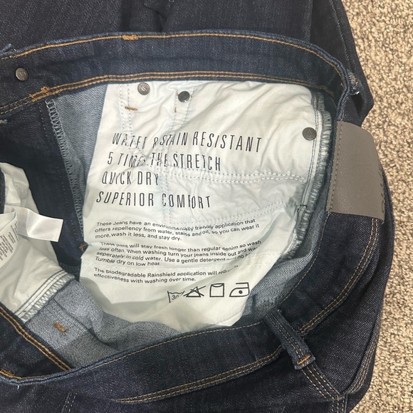 DUER Jeans Men’s Dark Blue L2X Slim Fit Tapered Mid Rise Logo Size 34x32 - Picture 8 of 8